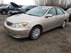 Salvage cars for sale from Copart Arlington, WA: 2002 Toyota Camry LE