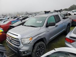 Salvage cars for sale from Copart Vallejo, CA: 2016 Toyota Tundra Double Cab SR/SR5