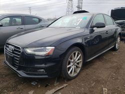 Salvage cars for sale from Copart Elgin, IL: 2015 Audi A4 Premium