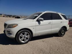 Salvage cars for sale from Copart Houston, TX: 2012 Mercedes-Benz ML 350 4matic