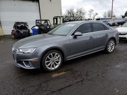 Salvage cars for sale at Woodburn, OR auction: 2019 Audi A4 Premium Plus