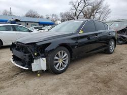 Salvage cars for sale at Wichita, KS auction: 2016 Infiniti Q50 Premium