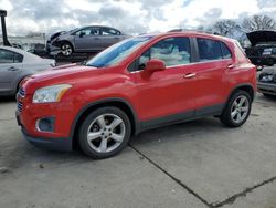 Salvage cars for sale from Copart Sacramento, CA: 2015 Chevrolet Trax LTZ