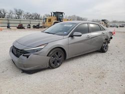 Salvage cars for sale from Copart New Braunfels, TX: 2021 Hyundai Elantra Blue