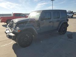 Salvage cars for sale at Wilmer, TX auction: 2023 Jeep Wrangler Sahara 4XE