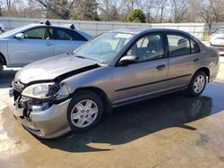 Salvage cars for sale at Savannah, GA auction: 2005 Honda Civic DX VP