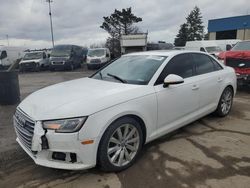 Salvage cars for sale from Copart Woodhaven, MI: 2017 Audi A4 Premium