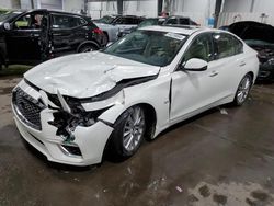 Salvage cars for sale at Ham Lake, MN auction: 2018 Infiniti Q50 Luxe