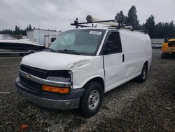 Salvage trucks for sale at Graham, WA auction: 2015 Chevrolet Express G3500