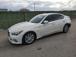 Salvage cars for sale from Copart Orlando, FL: 2018 Infiniti Q50 Luxe