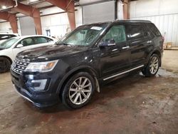 Salvage cars for sale at Lansing, MI auction: 2016 Ford Explorer Limited