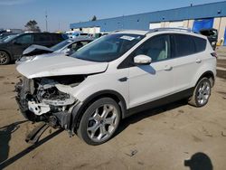 Salvage cars for sale at Woodhaven, MI auction: 2017 Ford Escape Titanium