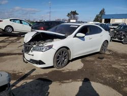 Salvage cars for sale from Copart Woodhaven, MI: 2015 Acura TLX Tech