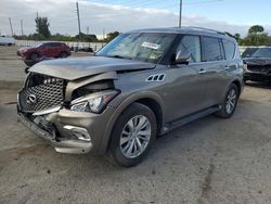 Salvage cars for sale at Miami, FL auction: 2016 Infiniti QX80
