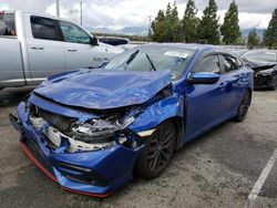 Vehiculos salvage en venta de Copart Rancho Cucamonga, CA: 2020 Honda Civic SI