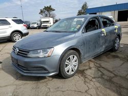 Salvage cars for sale at Woodhaven, MI auction: 2017 Volkswagen Jetta S
