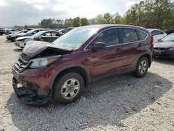 Salvage cars for sale at Houston, TX auction: 2012 Honda CR-V LX