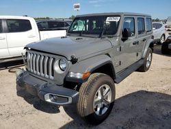 Salvage cars for sale from Copart Houston, TX: 2021 Jeep Wrangler Unlimited Sahara