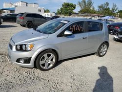 Salvage cars for sale from Copart Opa Locka, FL: 2016 Chevrolet Sonic LTZ