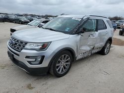 Salvage cars for sale at San Antonio, TX auction: 2016 Ford Explorer Limited