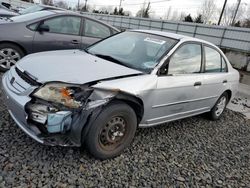 Salvage cars for sale at Portland, OR auction: 2001 Honda Civic LX