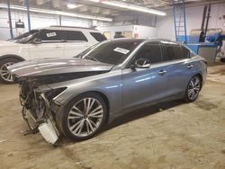 Salvage cars for sale from Copart Wheeling, IL: 2018 Infiniti Q50 Luxe