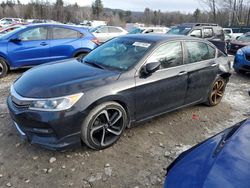 Salvage cars for sale from Copart Candia, NH: 2017 Honda Accord Sport