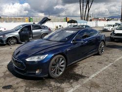 Salvage cars for sale at Van Nuys, CA auction: 2013 Tesla Model S