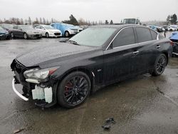 Salvage cars for sale at Vallejo, CA auction: 2018 Infiniti Q50 Luxe