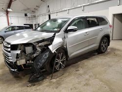 Salvage cars for sale at Center Rutland, VT auction: 2017 Toyota Highlander LE