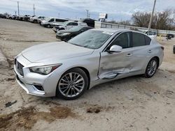 Salvage cars for sale at Oklahoma City, OK auction: 2018 Infiniti Q50 Luxe