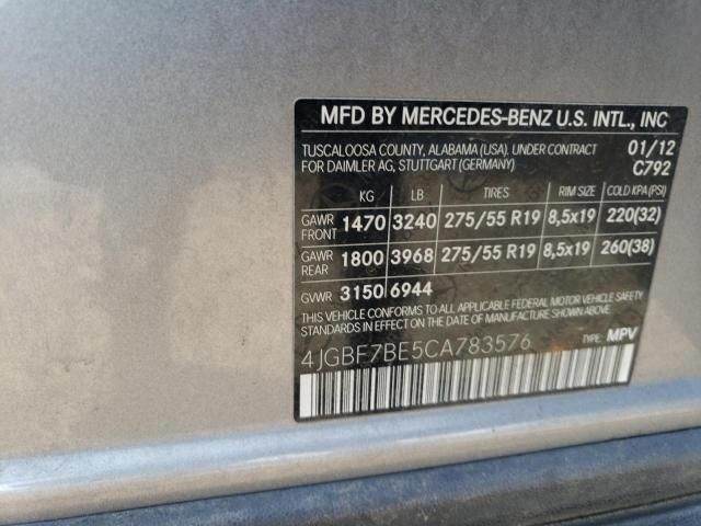 2012 Mercedes-Benz GL 450 4matic