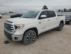 Salvage cars for sale from Copart Houston, TX: 2018 Toyota Tundra Crewmax Limited