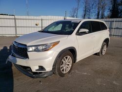 Salvage cars for sale from Copart Dunn, NC: 2016 Toyota Highlander LE
