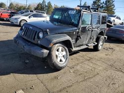 Jeep Wrangler salvage cars for sale: 2016 Jeep Wrangler Unlimited Sport