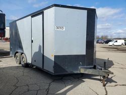 Salvage trucks for sale at Woodhaven, MI auction: 2023 Rockwood Solid Cargo 8.5X16 Car Hauler