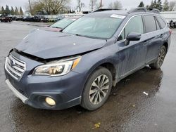 Salvage cars for sale from Copart Woodburn, OR: 2016 Subaru Outback 2.5I Limited