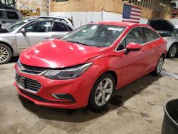 Chevrolet salvage cars for sale: 2018 Chevrolet Cruze Premier