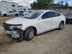 Chevrolet salvage cars for sale: 2018 Chevrolet Malibu LS