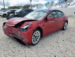 Vehiculos salvage en venta de Copart Homestead, FL: 2023 Tesla Model 3