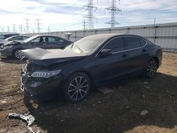 Salvage cars for sale at Elgin, IL auction: 2015 Acura TLX