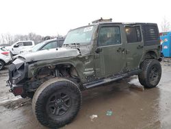 Salvage cars for sale at Duryea, PA auction: 2016 Jeep Wrangler Unlimited Sport