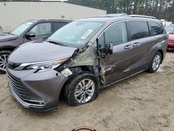 Salvage cars for sale at Seaford, DE auction: 2022 Toyota Sienna Limited