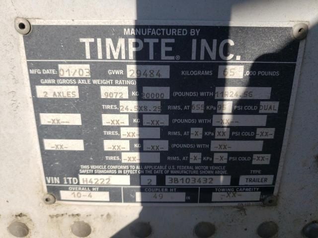 2003 Timpte Semi Trailer