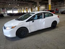 Salvage cars for sale from Copart Woodburn, OR: 2012 Honda Civic LX