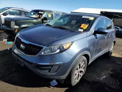 Salvage cars for sale from Copart Brighton, CO: 2015 KIA Sportage LX