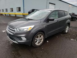 Salvage cars for sale at Portland, OR auction: 2017 Ford Escape SE