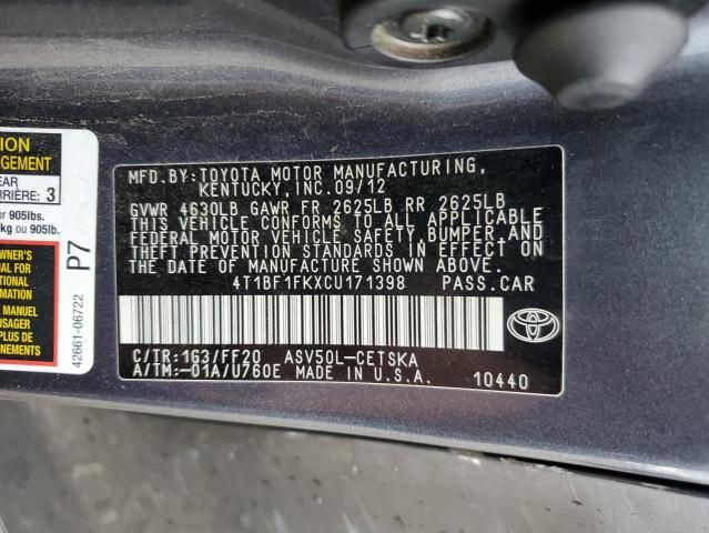 2012 Toyota Camry Base