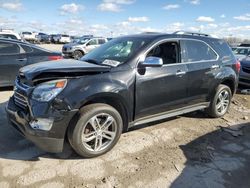 Salvage cars for sale from Copart Indianapolis, IN: 2017 Chevrolet Equinox Premier