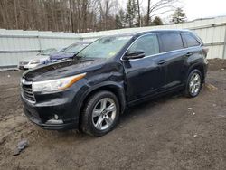 Salvage cars for sale at Center Rutland, VT auction: 2016 Toyota Highlander Limited
